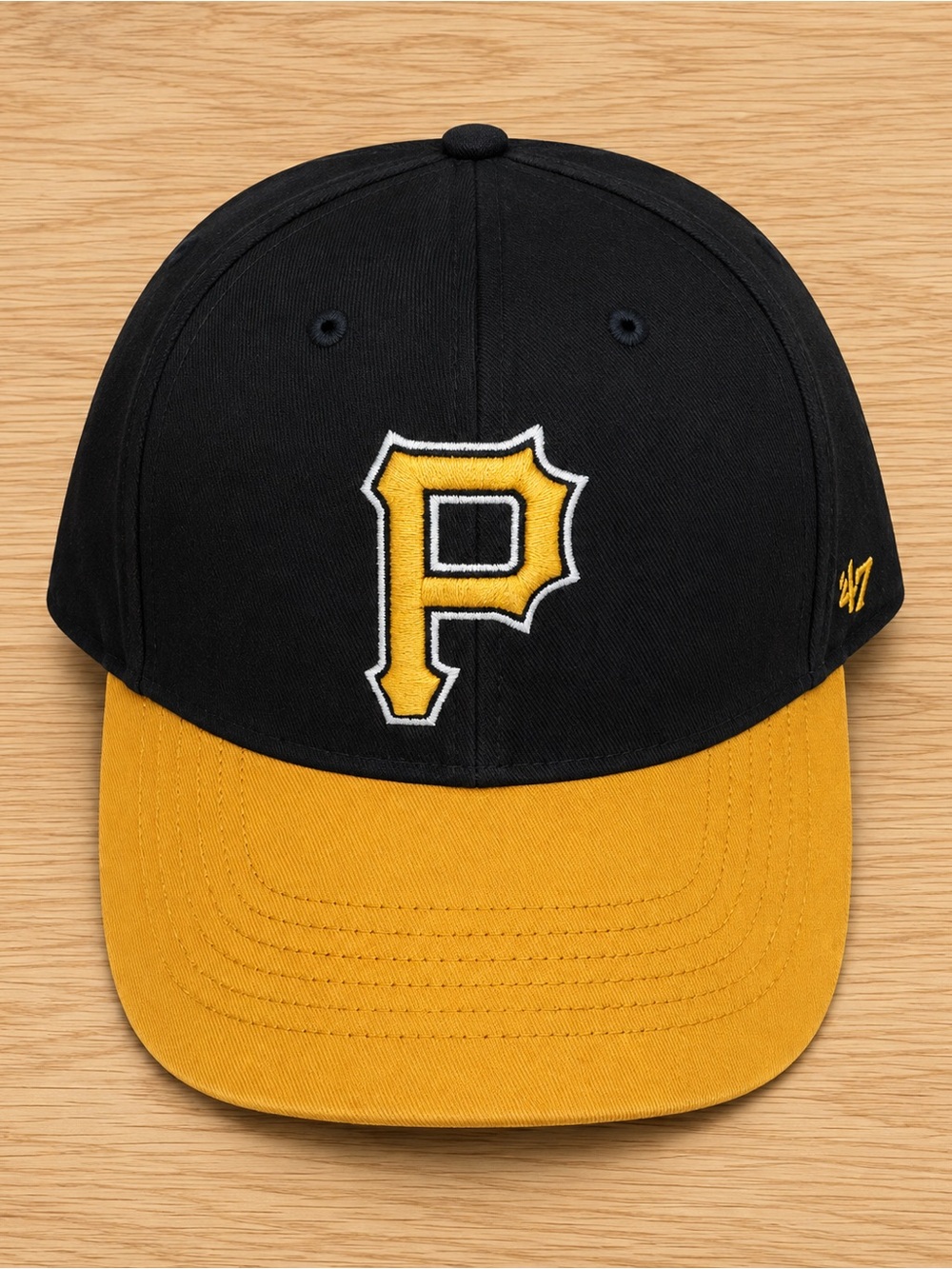 47 Black and Gold Pittsburgh Pirates P Hat
